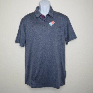 Domino's Gear* Men's Short Sleeve 3 Button‎ Down Straight Hem Polo Shirt~ Medium